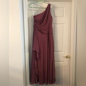 David’s Bridal Chianti Asymmetrical neck line bridesmaids dress/ formal dress